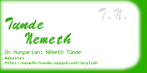 tunde nemeth business card