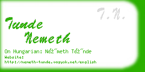tunde nemeth business card